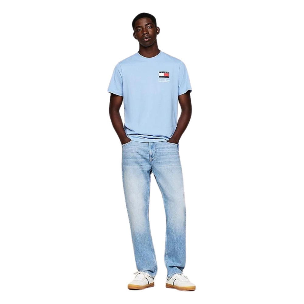 Tommy Hilfiger Slim Fit Denim Jeans met Distressed Front Blue Heren