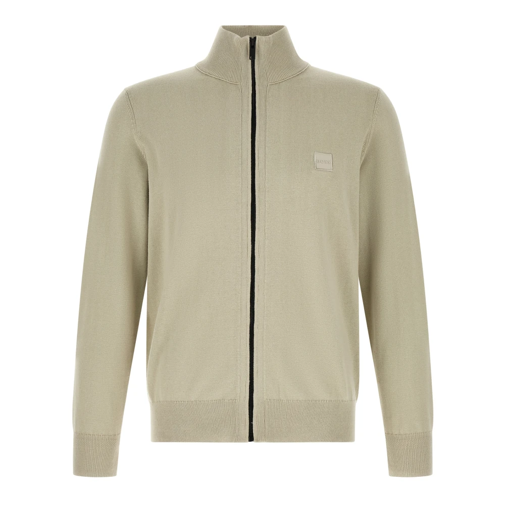 Hugo Cardigans, Male, M, Kanozip_s Cardigan Beige