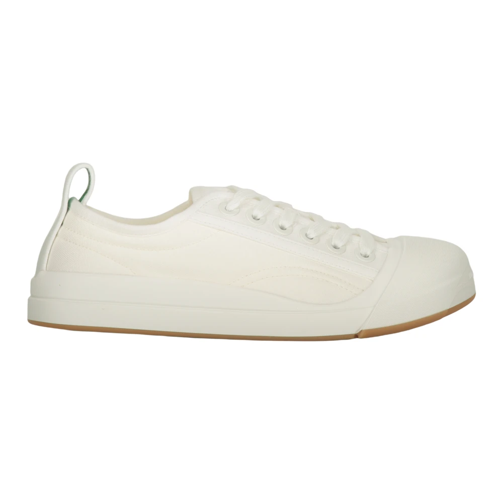 Bottega Veneta Katoen Rubber Low-Top Sneakers Dames Schoenen Wit