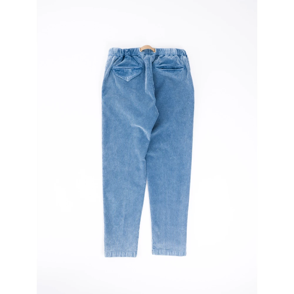 White Sand Faded Corduroy Tapered Fit Broek Blue Dames