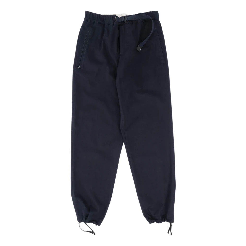 White Sand Navy Twill Broek met Verstelbare Manchetten Blue Heren