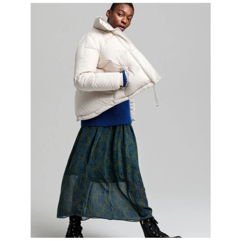 Gant Oversized Bedrukte Donsjas White Dames