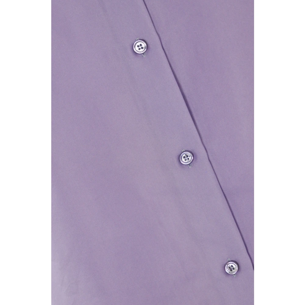 Max Mara Weekend Zijden Lila Shirt Lange mouw Knoopsluiting voorzijde Purple Dames