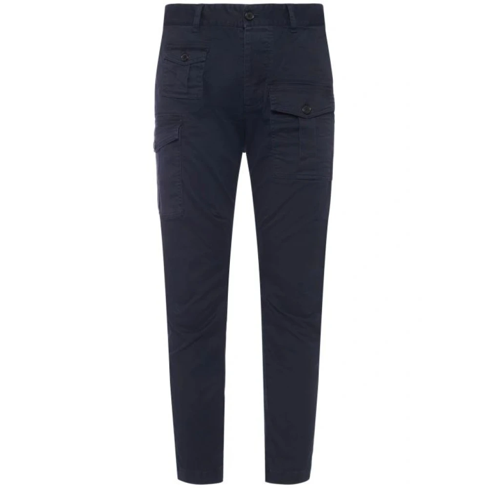 Dsquared2 Men's Blue Trousers Aw24 Modern Style