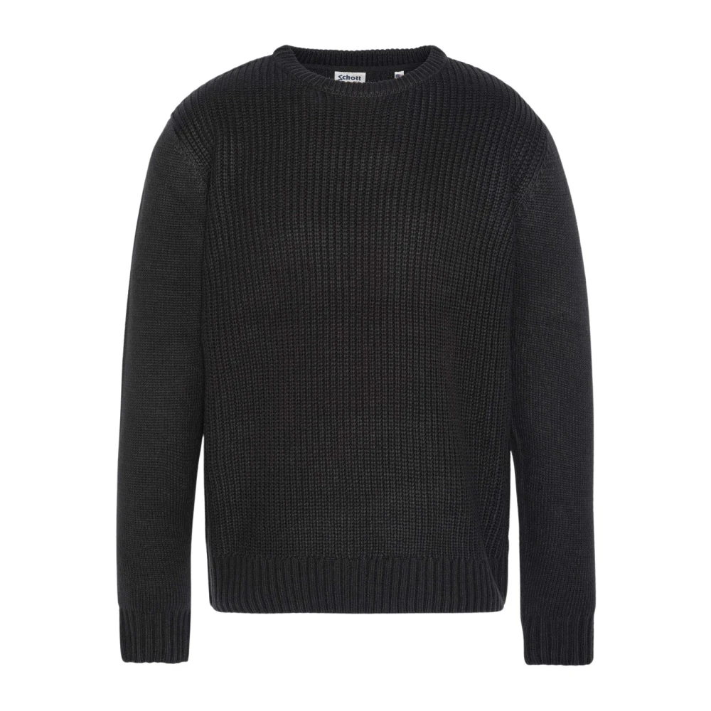 Schott NYC Nikko Wollen Trui Grijs Gray Heren