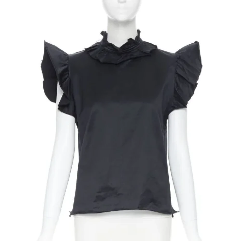 Yves Saint Laurent Vintage Pre-owned Cotton tops Black Dames