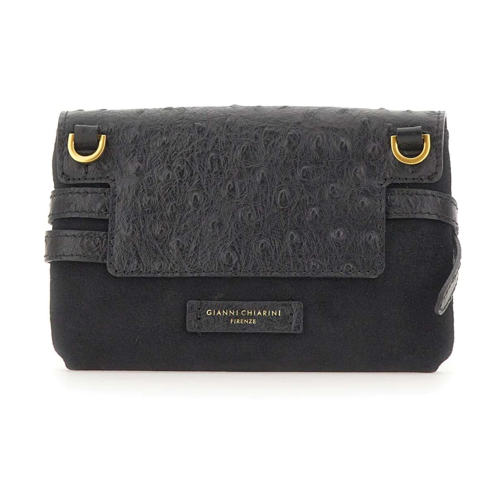 Gianni Chiarini Women's Black Shoulder Bags, One Size, Belty Clutch