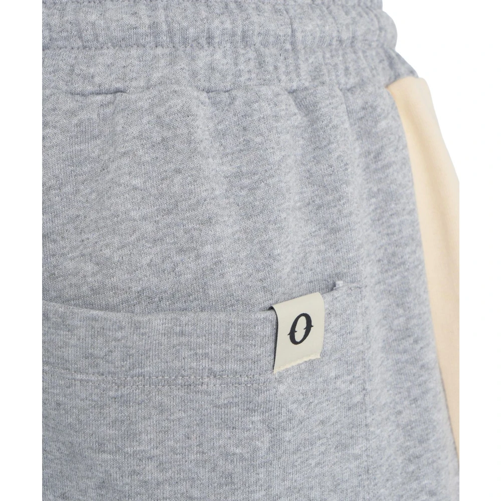 Ottod'Ame Grijze korte sweatpants met contrasterende strepen Gray Dames