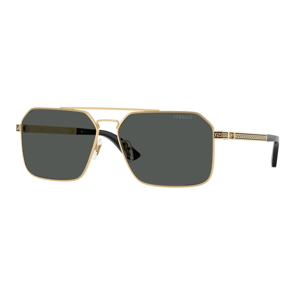 Versace Grey Man Ve2306 152387 Sunglasses Metal Gold Squared Normal - Image 2