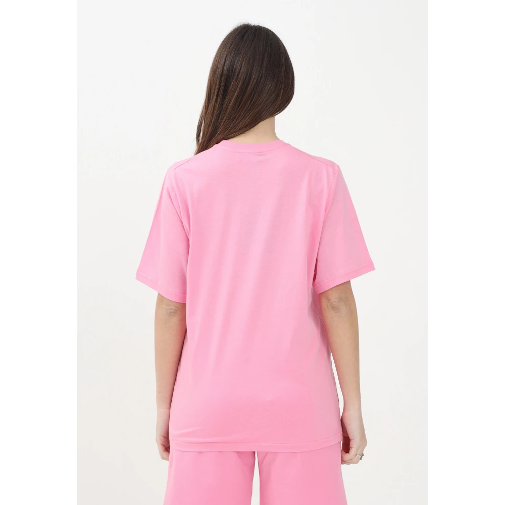 Dsquared2 Roze T-shirt met Korte Mouwen en Logo Print Pink Dames