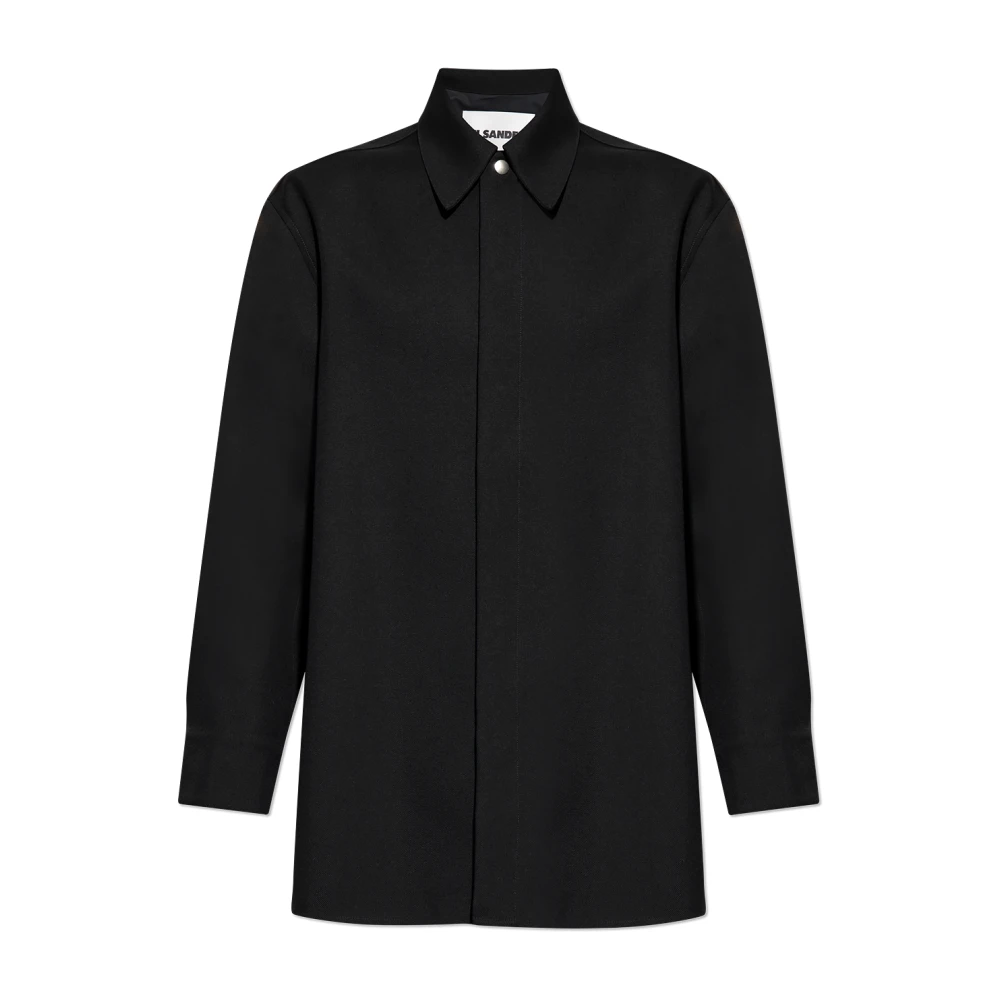 Jil Sander Men's Black Light Jackets, M, Wool Jacket