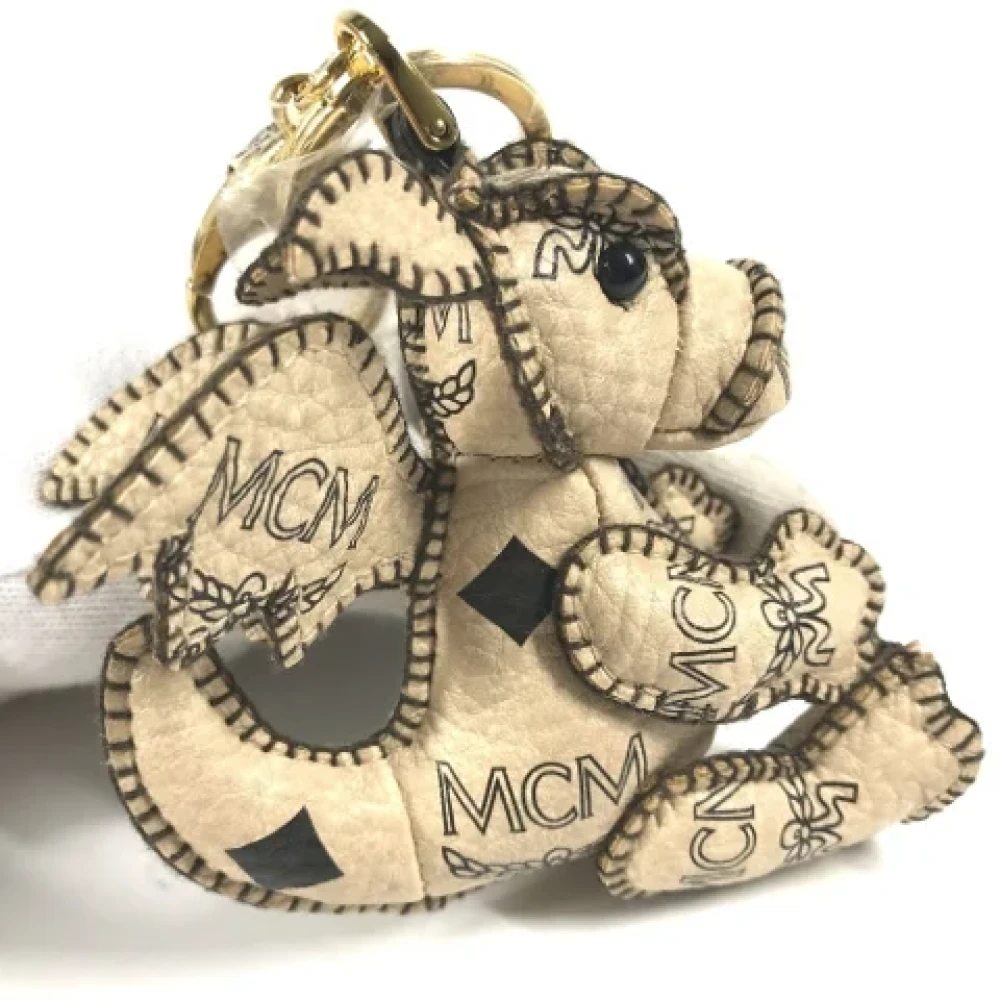 MCM Pre-owned Leather key-holders Beige Dames