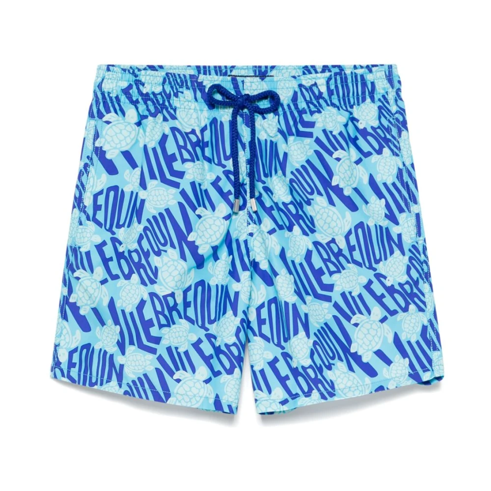 Vilebrequin Mannelijk Blauw Badmode Heren, L, Heldere E Zee Kleding Trekkoord Shorts