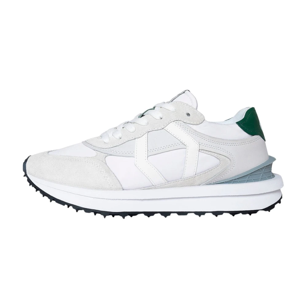 Mikakus Barcelona Witte Groene Sneakers 018 Garden unisex Schoenen Grijs