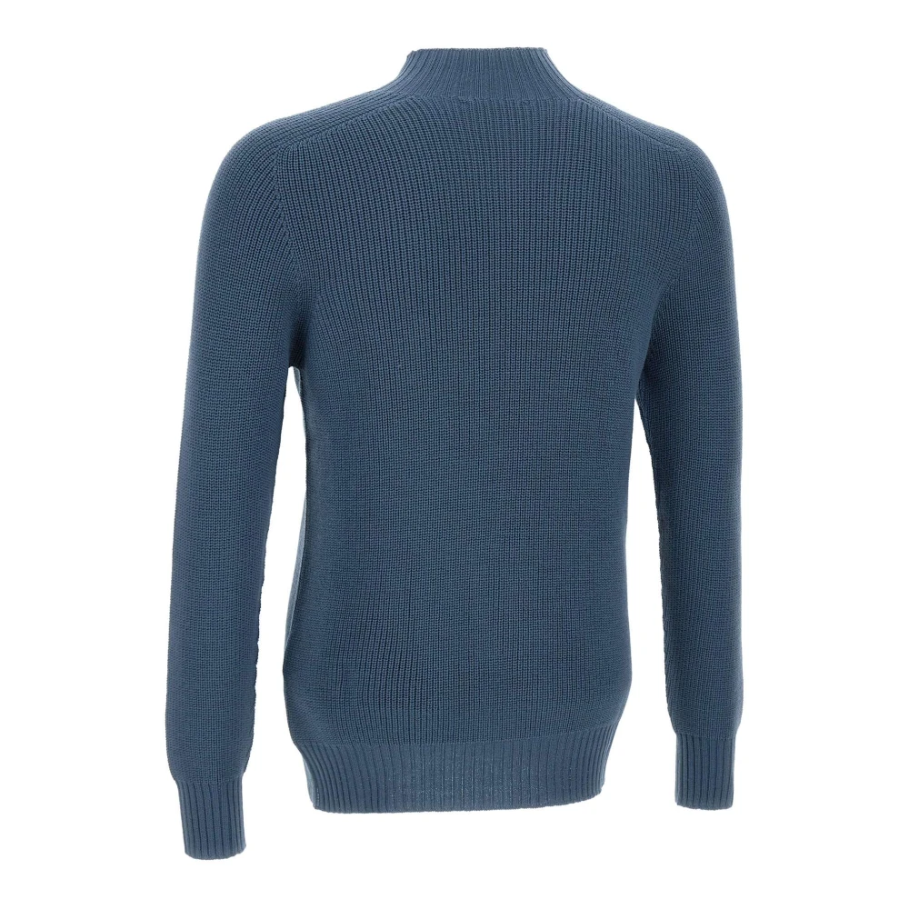 Gran Sasso Blauwe wollen trui met Hydro-Stop technologie Blue Heren