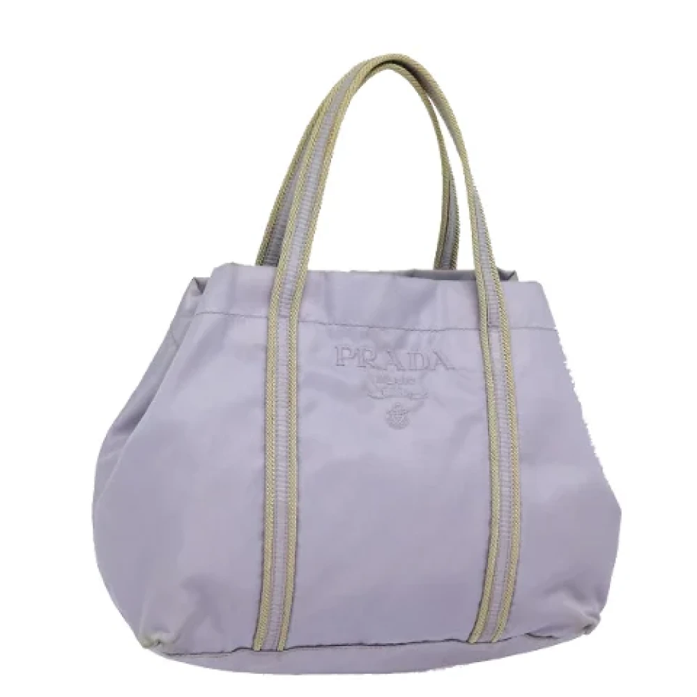 Prada Vintage Pre-owned Nylon handbags Purple Dames