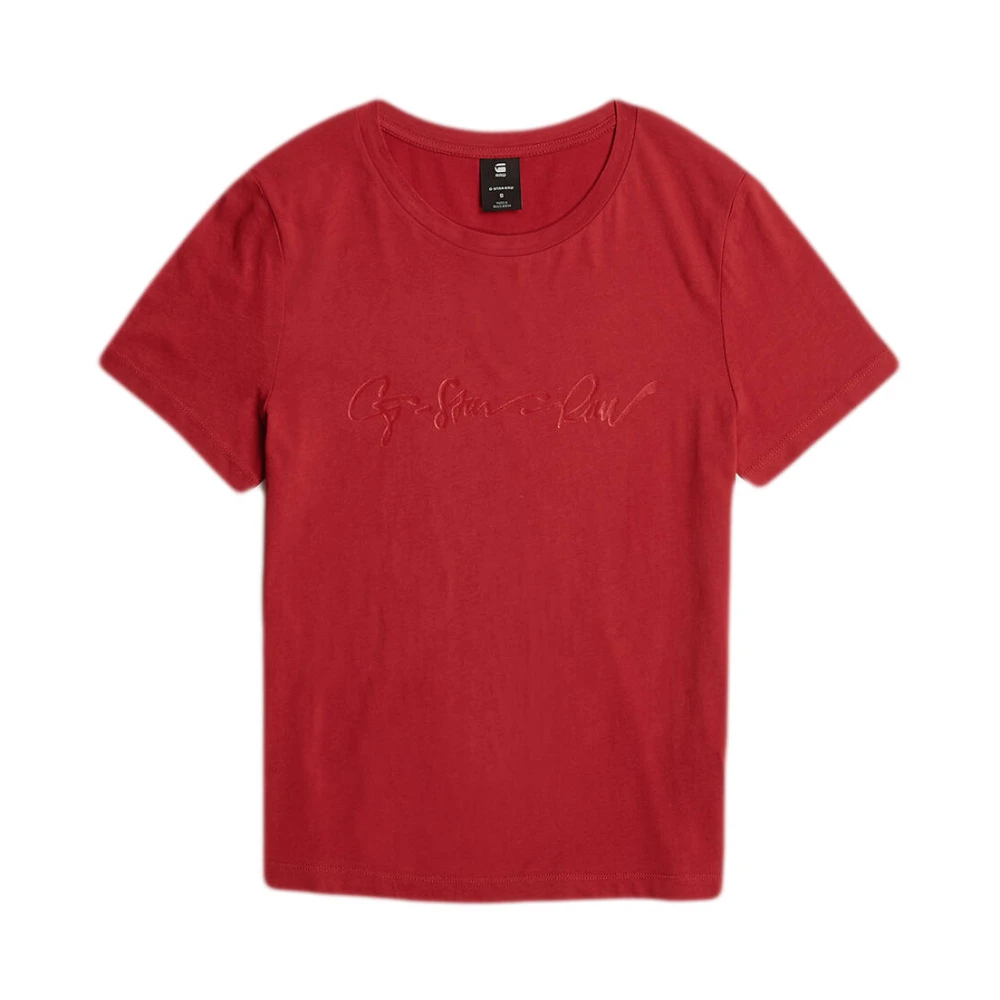 G-Star Glanzende Lange Mouw Top Red Dames
