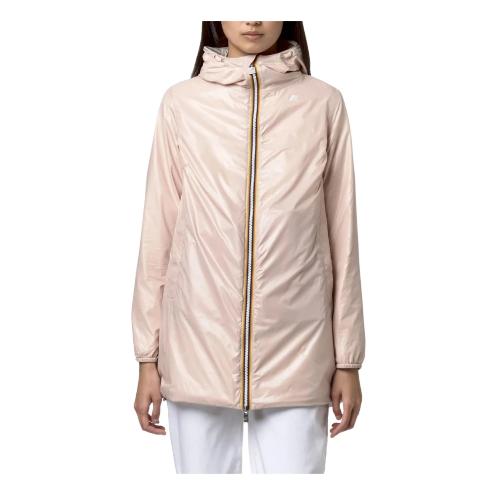 K-way Lichtgewicht Opvouwbare Regenjas Pink Dames