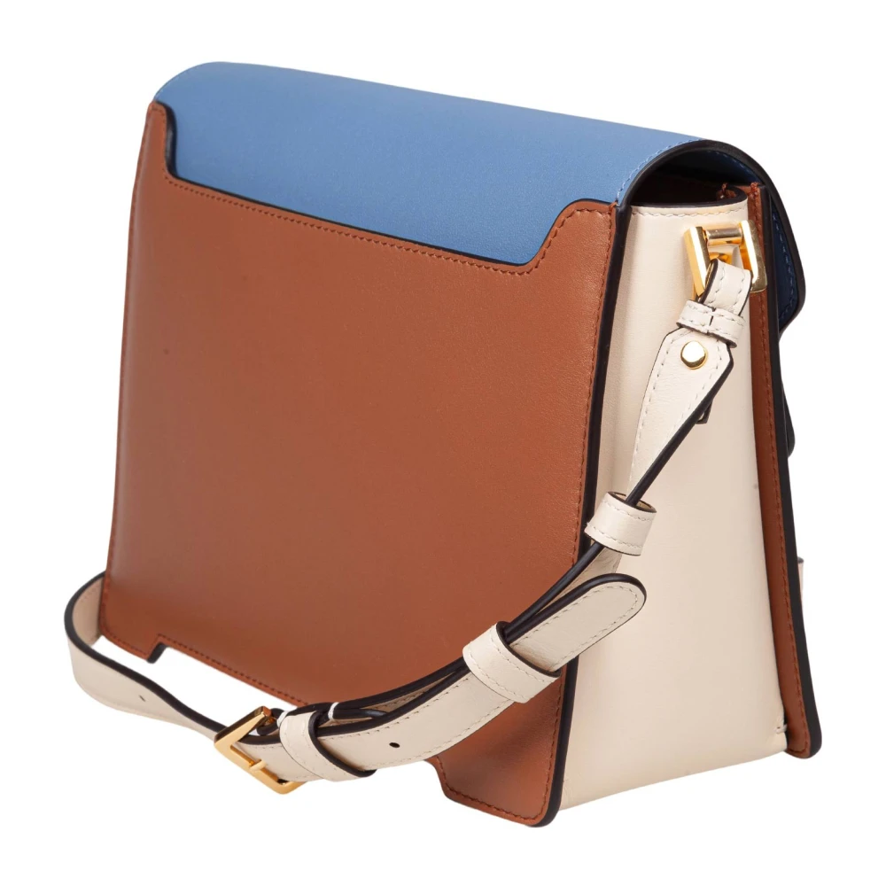 Marni Trunkaroo Leren Schoudertas Lichtblauw Multicolor Dames