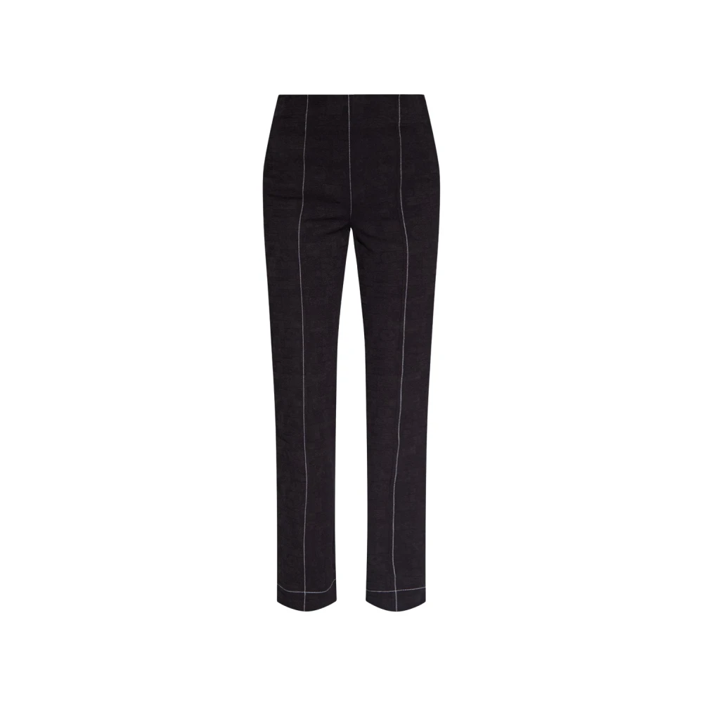 Ganni Stijlvolle Denim Broek voor Vrouwen Black Dames