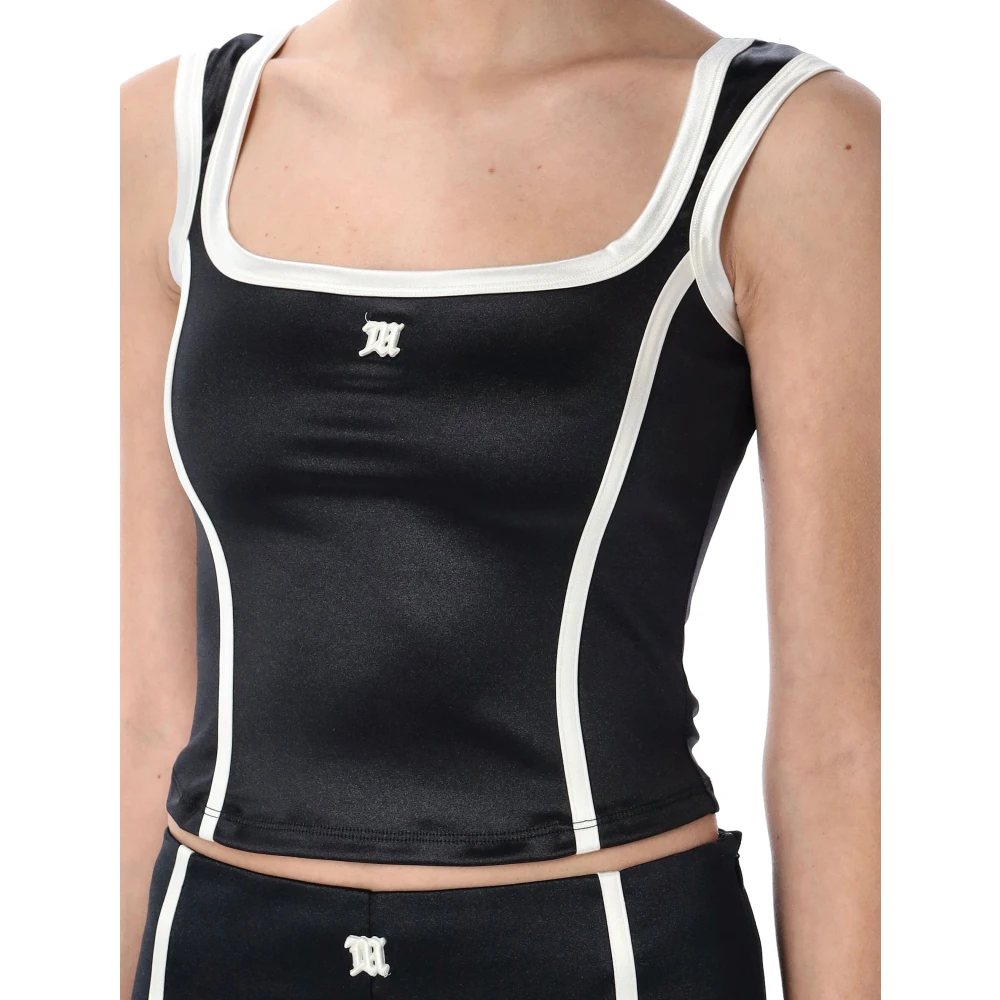 Misbhv Zwarte Square Neck Tank Top Ss25 Black Dames