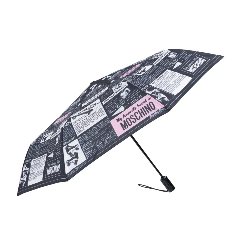 Moschino Paraplu met logo Black Unisex