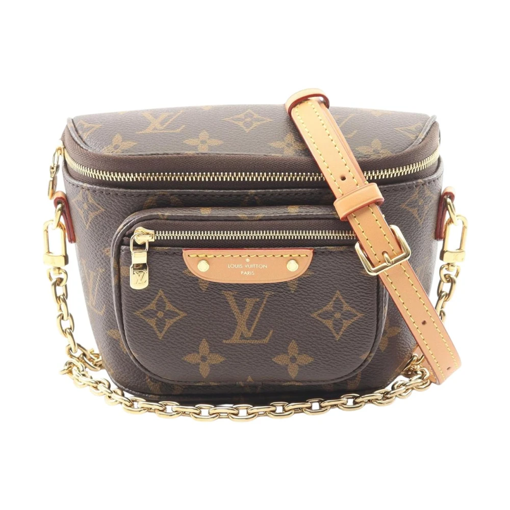 Louis Vuitton Vintage Women's Brown Pre-Owned Monogram Canvas Satchel Bag With Chain Detail