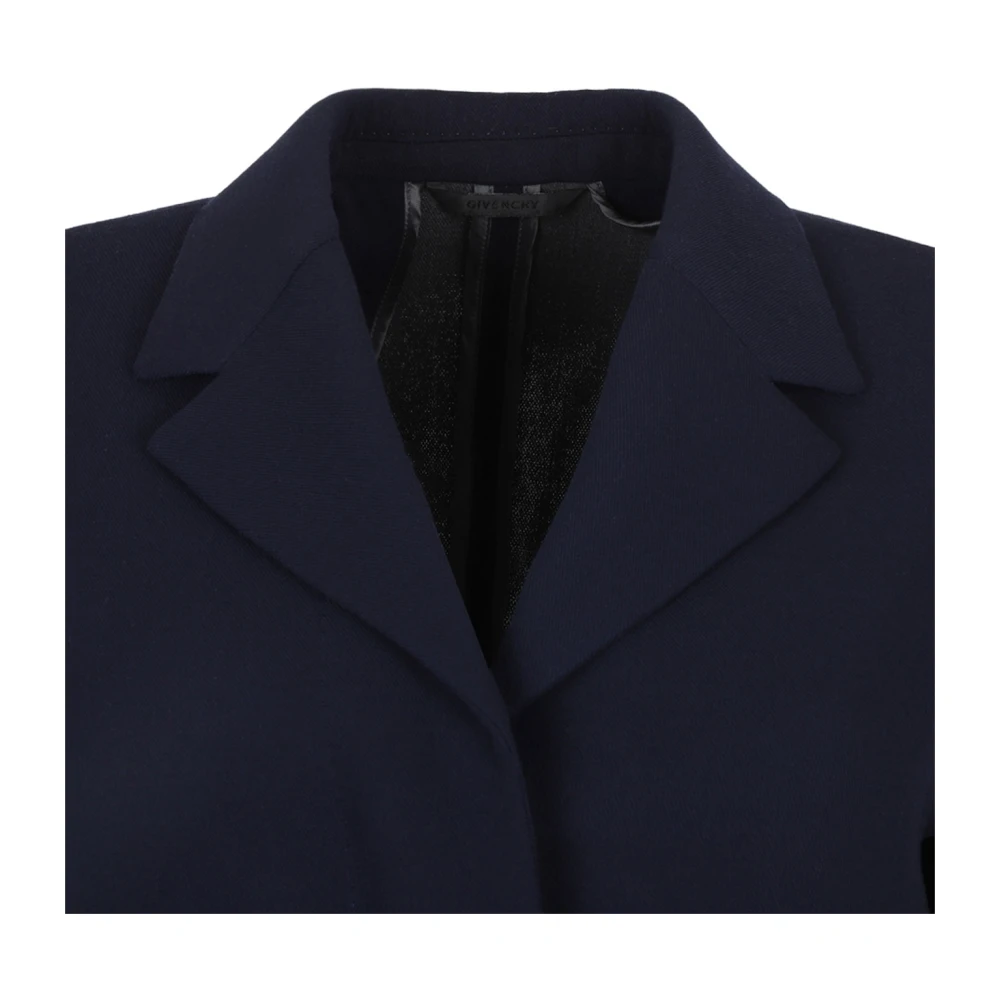 Givenchy Dubbelzijdige Voyou Wollen Jas Blue Dames