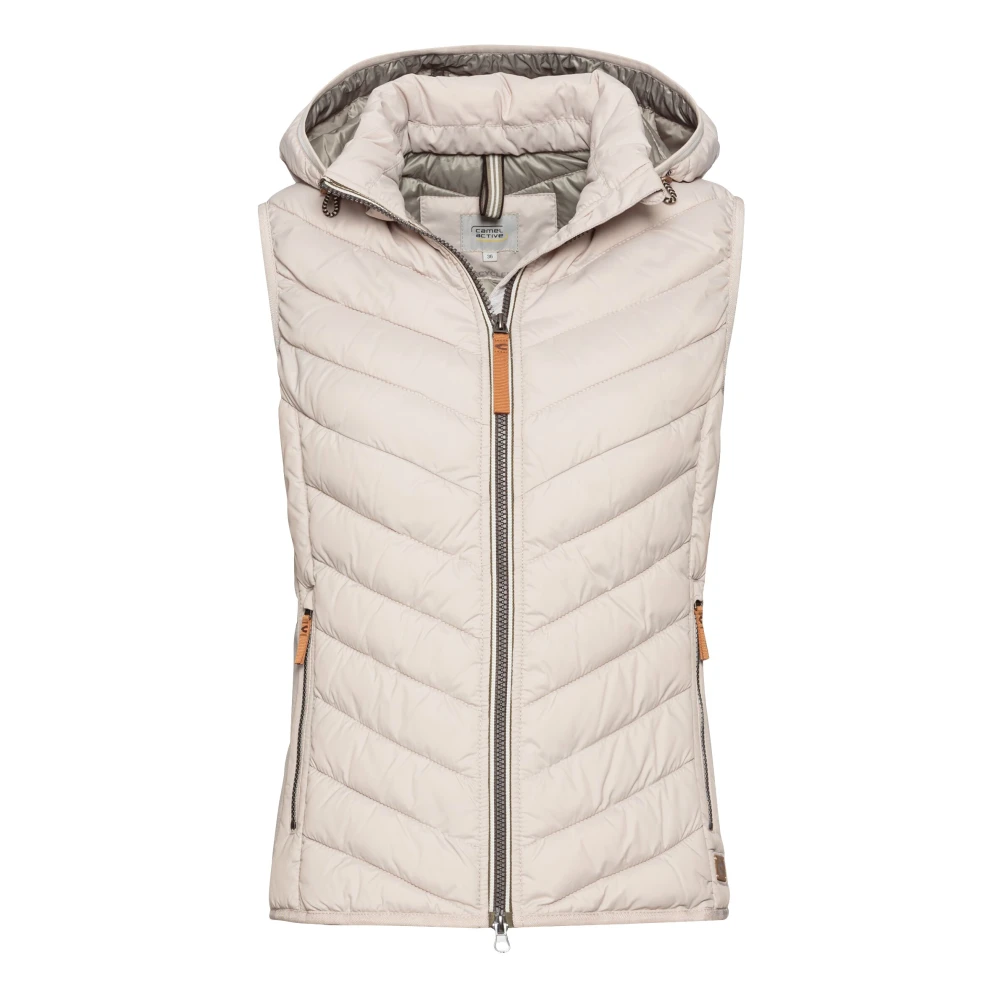 Camel active Gerecycled Polyester Puffer Vest Beige Dames