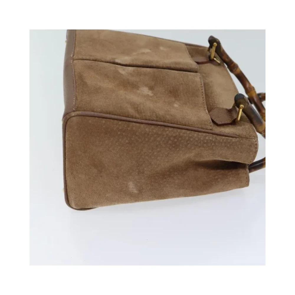 Gucci Vintage Pre-owned Suede handbags Beige Dames