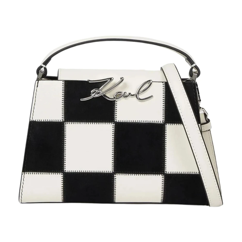 Karl Lagerfeld Black Handbags, Female, One Size, K/Signature Mini Shoulder Bag