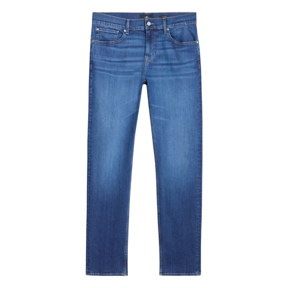 7 For All Mankind Blue Slimmy Jeans - Male - Slim Fit Jeans - W30 - Jeans