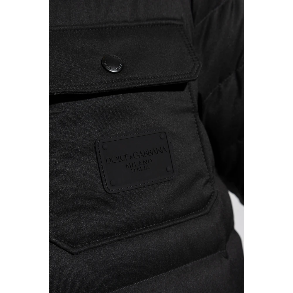 Dolce & Gabbana Jas met logo Black Heren