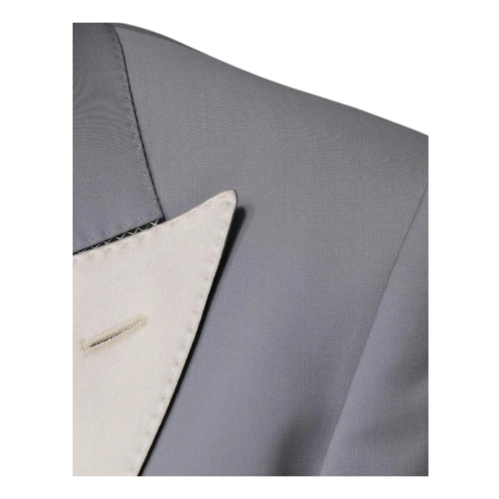 Dolce & Gabbana Grijze Slim Fit 3-delig Pak Gray Heren