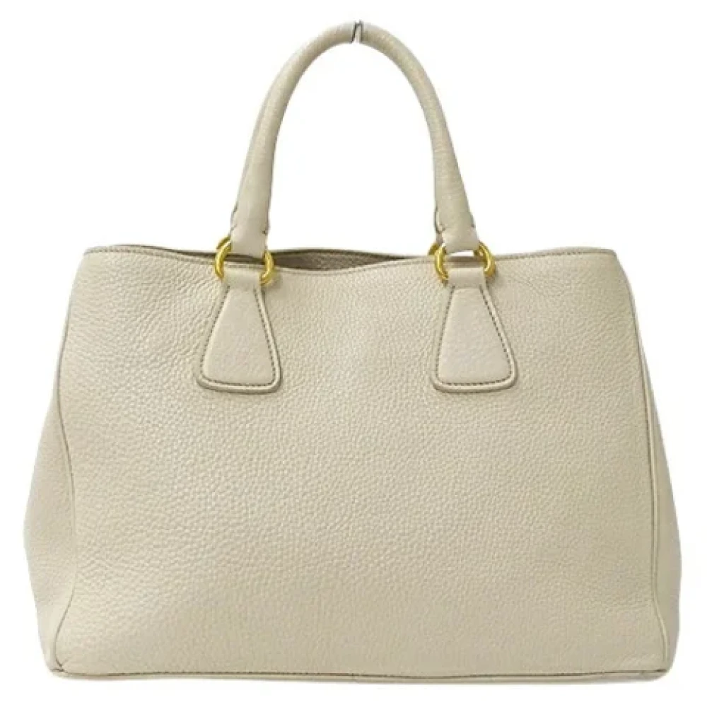 Prada Vintage Pre-owned Leather prada-bags Beige Dames