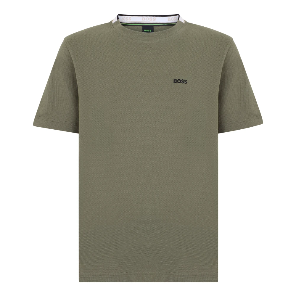Hugo Men's Green T-Shirts, Xs, Cotton Pique T-Shirt