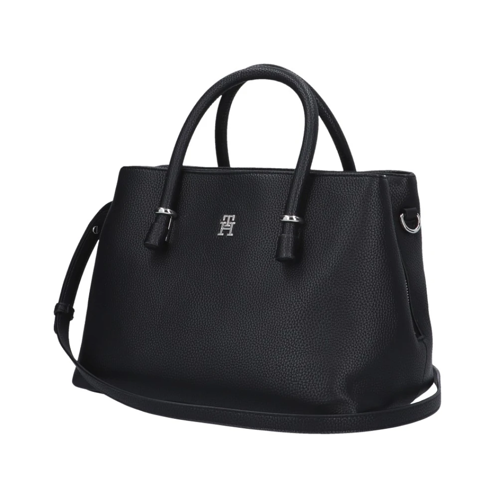 Tommy Hilfiger Zwarte handtas met meerdere compartimenten Black Dames