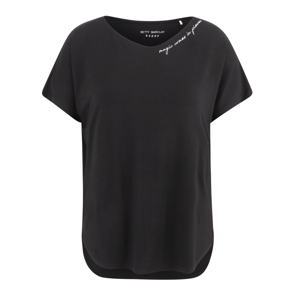 Betty Barclay Oversized V-hals Shirt Black Dames