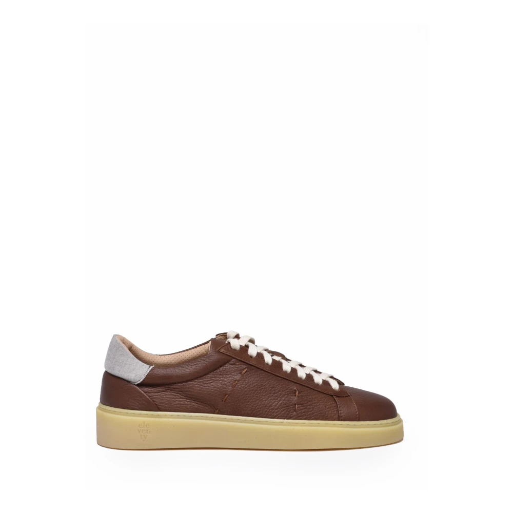 Eleventy Leren Sneaker Heren Schoenen Bruin