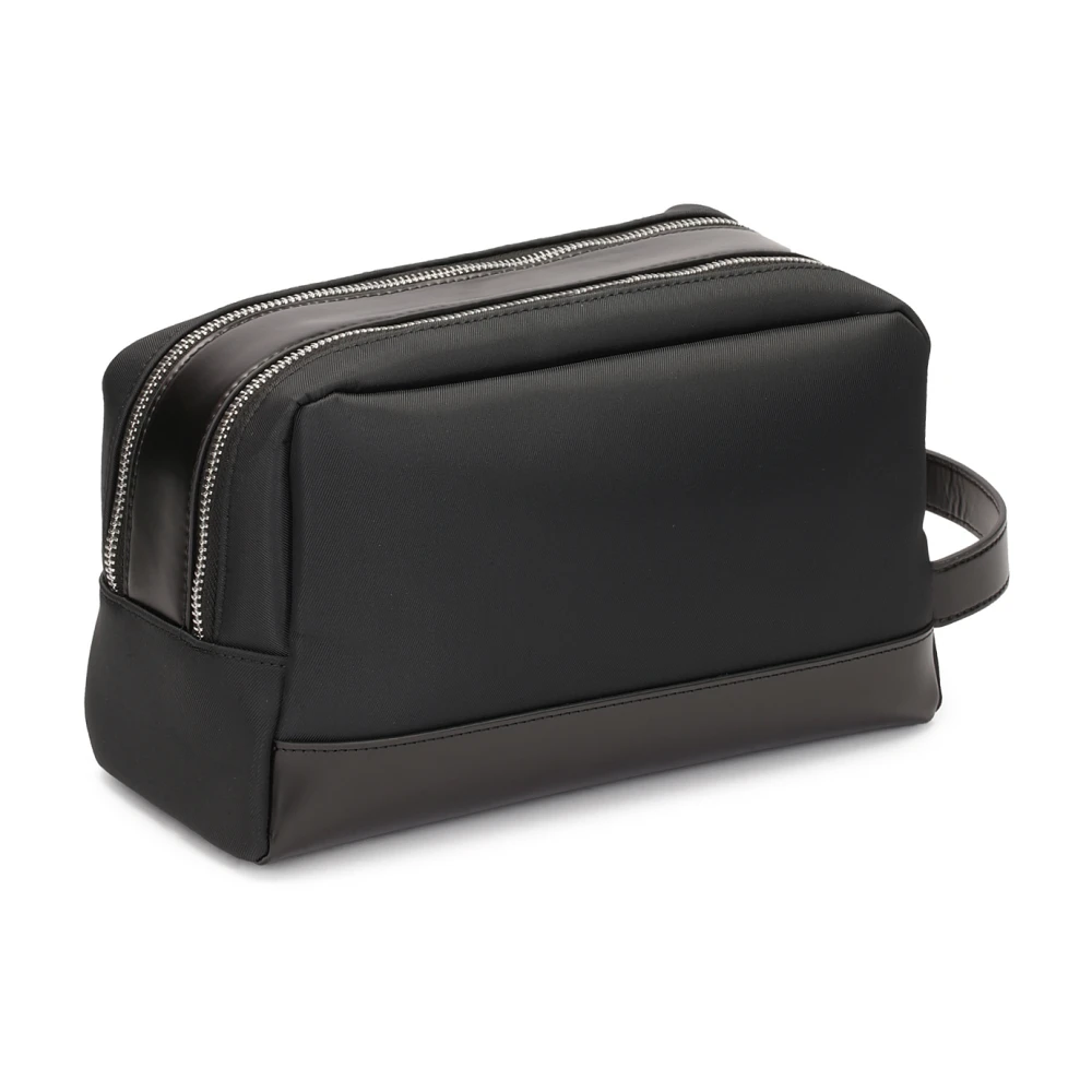Kazar Zwarte tweevaks cosmetische tas Black Heren