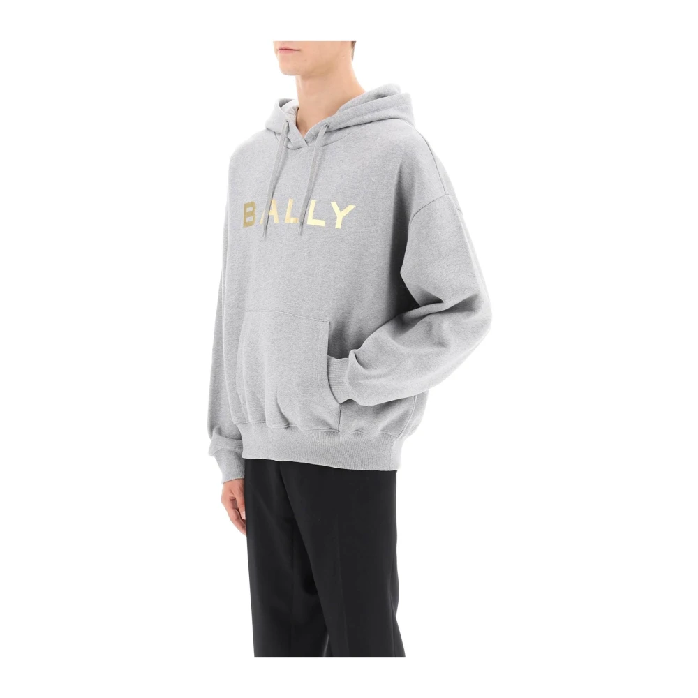 Bally Hoodie Sweatshirt Gray Heren