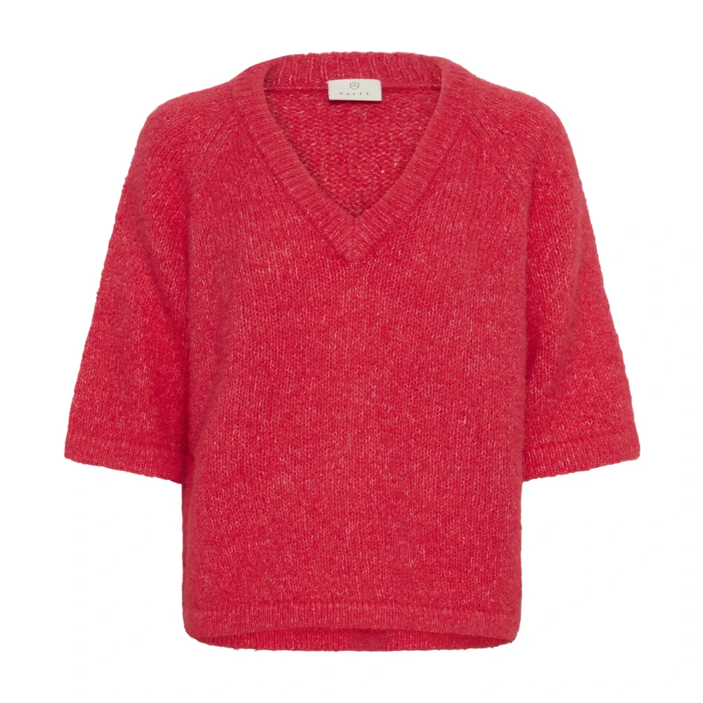 Kaffe V-hals Trui Framboos Pink Dames