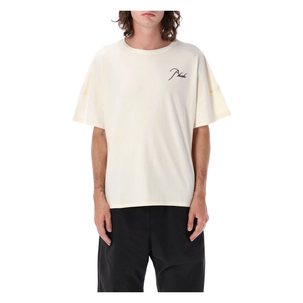 Rhude Witte Polos T-Shirt voor Heren Aw23 Collectie White Heren