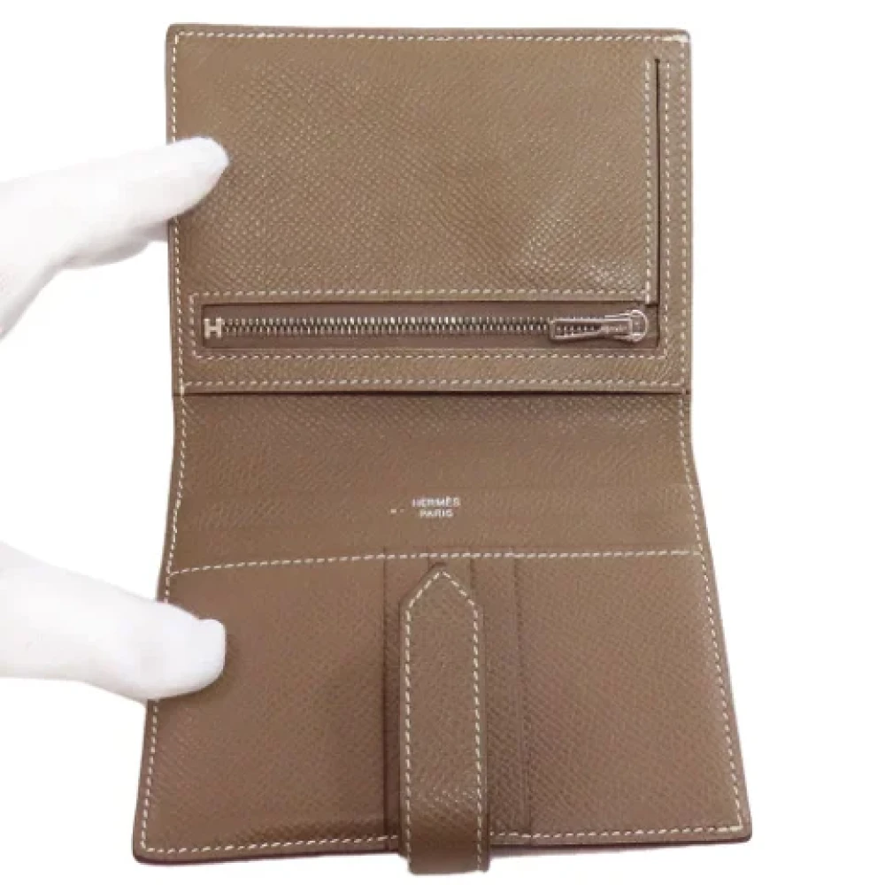 Hermès Vintage Pre-owned Leather wallets Brown Dames