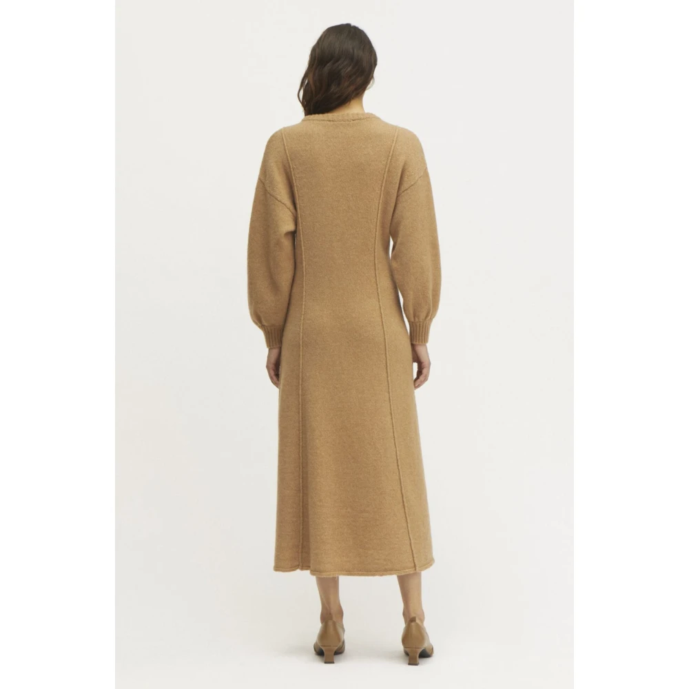 Rodebjer Merino Wol Jurk Brown Dames