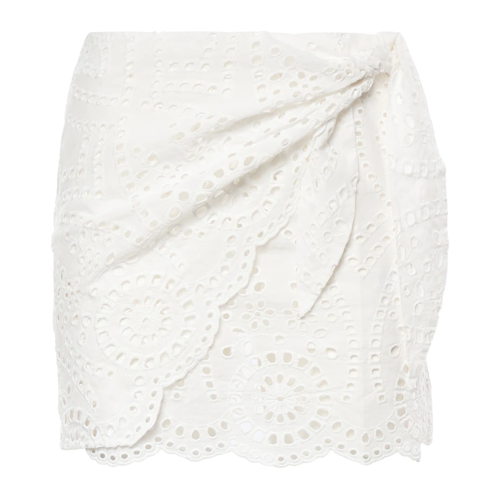 Mc2 Saint Barth White Nyra Mini Skirt - Female - Short Skirts - L - Skirts