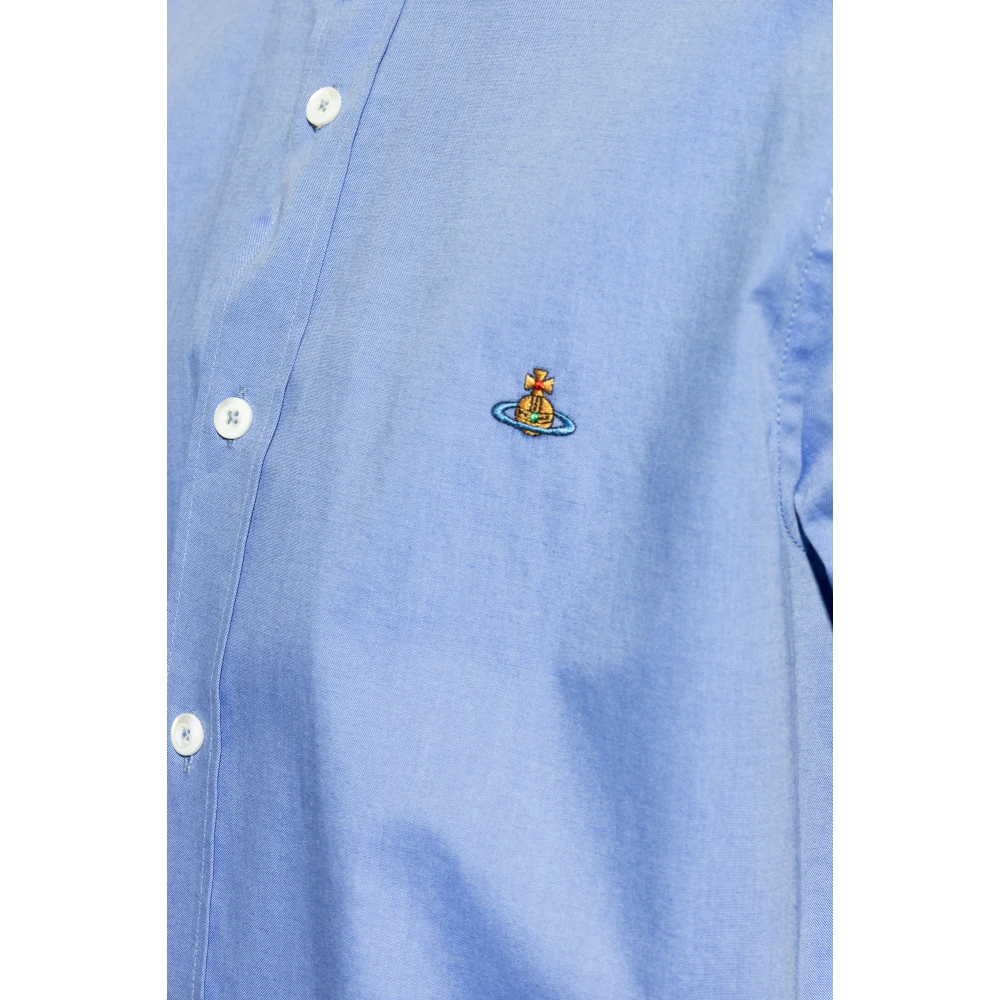Vivienne Westwood Shirt met logo Blue Heren