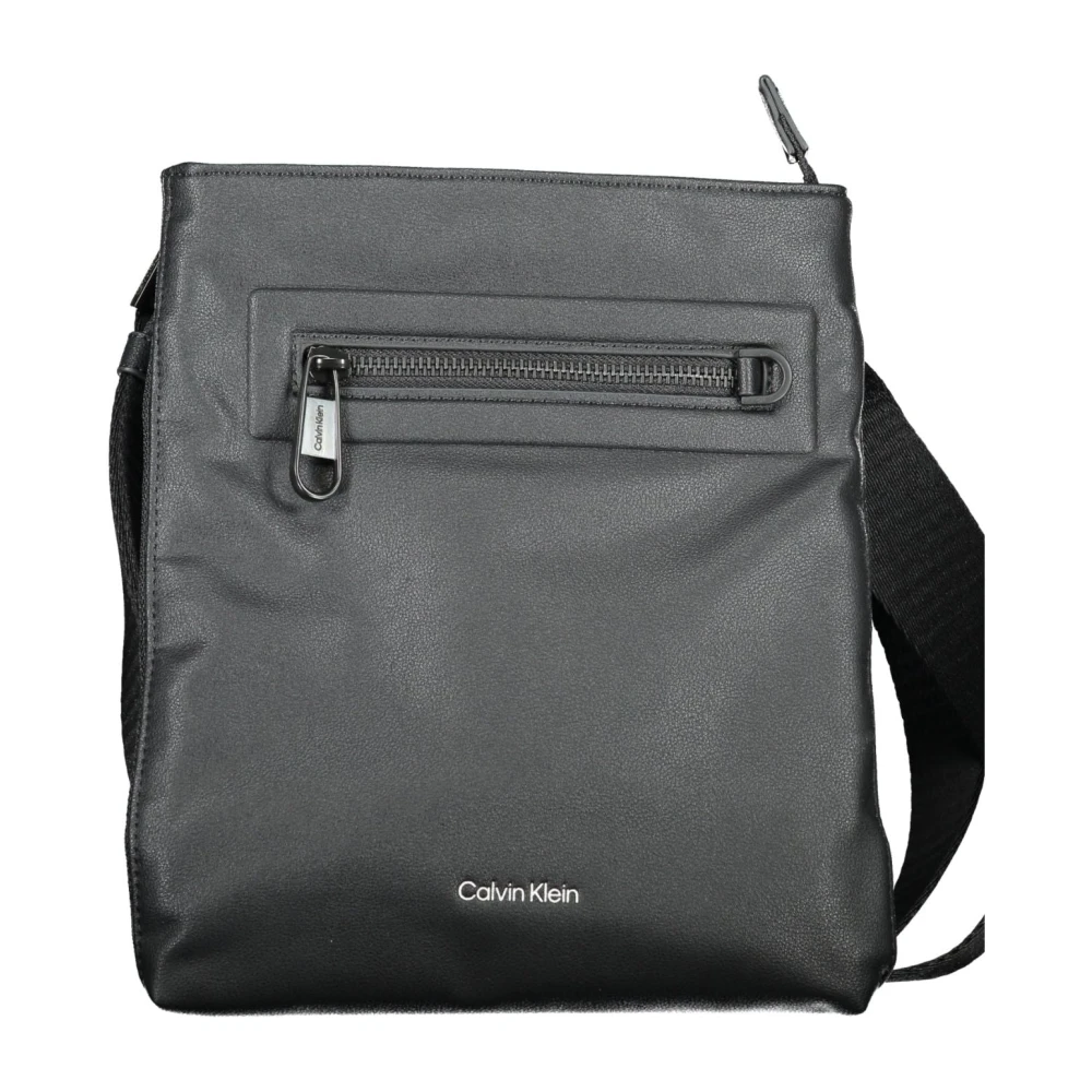 Calvin Klein Zwarte Heren Schoudertas Verstelbare Band Black Heren
