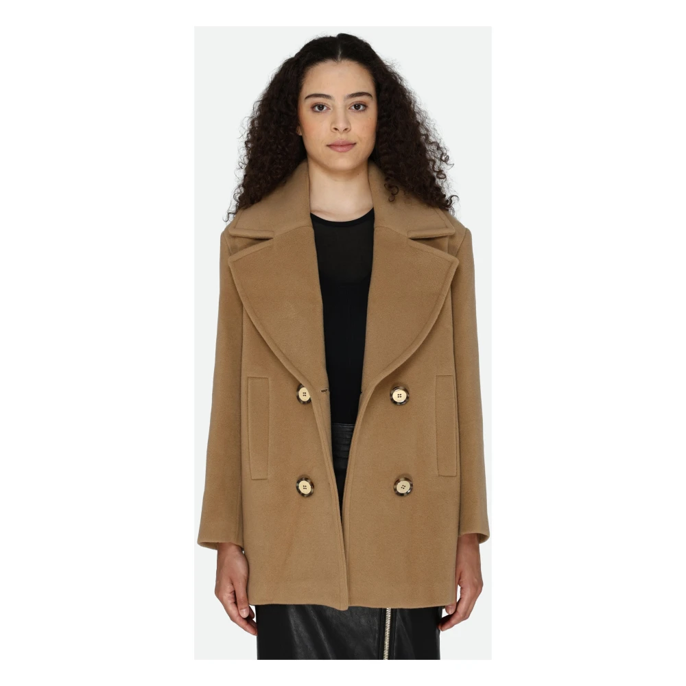 pinko Bruine Dubbel-Borst Korte Jas Brown Dames