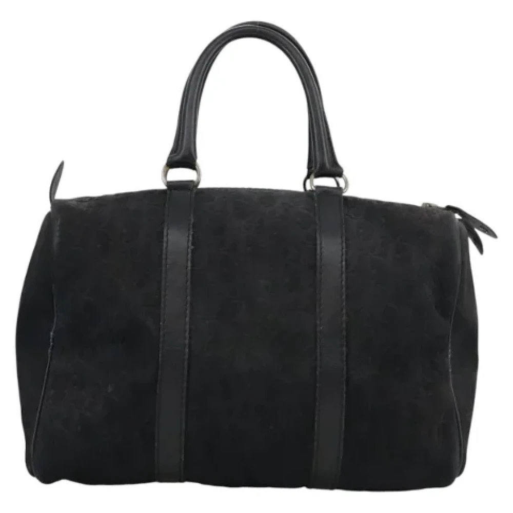 Dior Vintage Pre-owned Canvas handbags Black Dames